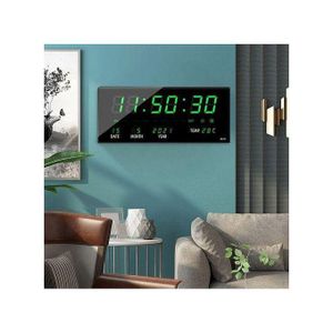 ZOFF Grand écran Horloge Murale Numérique Affichage Bureau Heure Température Calendrier Date