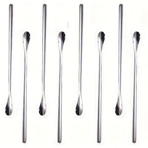 8pcs agitateur de café en acier inoxydable, agitateur de cocktail