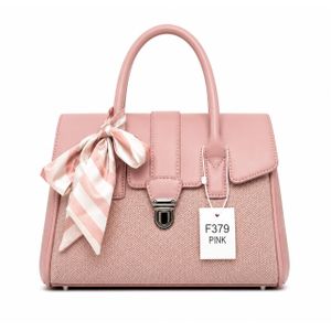 Sac à Main Femme Élégant F379 Rose – Sac à Main Chic avec Fermoir Métallique et Grande Capacité