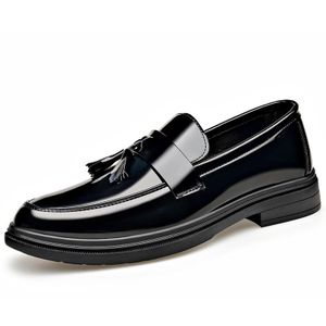 BLWOENS Chaussures Oxford pour hommes en cuir synthétique, chaussures habillées - Noir