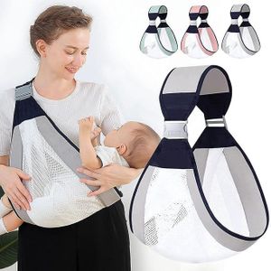 Porte-bébé Kids, écharpe de portage ajustable pour nouveau-né et enfants de 0 à 3 ans, en tissu mesh léger et respirant, taille jusqu'à 3 ans