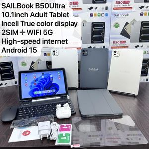 SAILBook  B50 Ultra – Tablette 10,1" Android 15 – Double SIM – Wi-Fi – Écran True Color – Avec Clavier