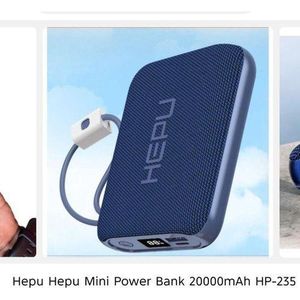 Hepu Mini Power Bank – 22W Charge Ultra Rapide 20 000mah