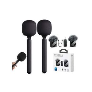 Kits Micro Cravate Double F11 -2 Sans Fil, Réduction De Bruits - Original Avec 2 Tiges NOIR