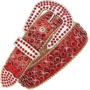 Ceintures en strass pour homme et femmes , Ceinture en cuir à clous en cristal de style HP