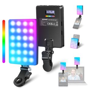 Lampe LED RGB NEEWER pour téléphone avec support et pince, intensité réglable