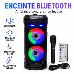 SinG-e Enceinte Bluetooth Portable – LED RGB + Microphone