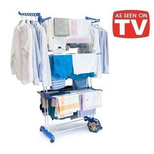 Sèche Linge 3 Niveaux Avec Roues + 1 Paquet De Pince 24P - Multicolores