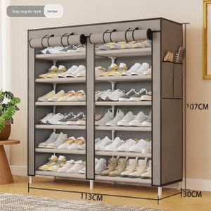 Armoire à chaussures double compartiment avec housse – Grande capacité