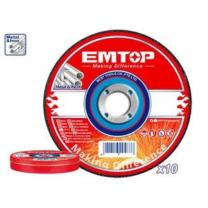 Emtop Lot De 10 Disques à Couper Le  Métal 230mm