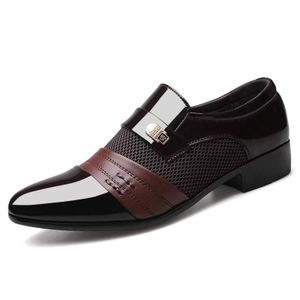 Chaussures Habillées Pour Hommes, Chaussures Pointues En Cuir à Enfiler
