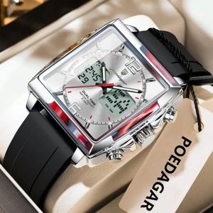 Montre Homme, Montre De Luxe à Quartz, Avec Calendrier, En Gomme, Très Tendance, Nouvelle Collection POEDAGAR E109