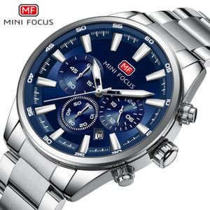 MINI FOCUS Montre Homme , Montre De Luxe à Quartz , En Acier Inoxydable, Très Tendance, Idéal Pour Le Business Nouvelle Collection MF0634