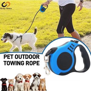 Gray Stars Laisse Rétractable De 5 Mètres Pour Chien, Adaptée Aux Chiens De Petite Et Moyenne Taille, Accessoires Pour Animaux De Compagnie.