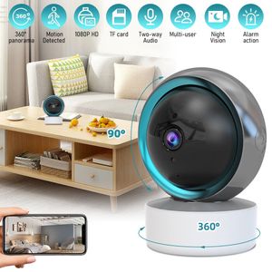 Tuya Smart Home Surveillance Sans Fil Double 1080PHD Vision Nocturne Télécommande WiFi Caméra-Blanc