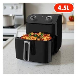 Friteuse à air 4.5L premium multifonction - Profitez d’une cuisson saine et croustillante HG