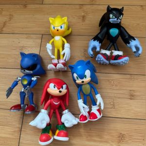 Lot de 5 Grandes Figurines Sonic