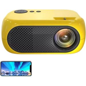 Mini Projecteur M24, Portable 3000lm 480P LED Pour Cinéma Maison, Entrée HDMI USB AV, Son Surround 360° JAUNE
