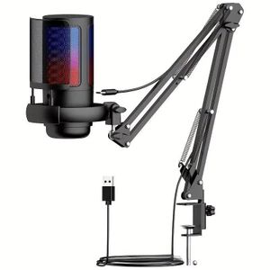 Microphone professionnel USB – Idéal pour streaming, podcast, gaming et création de contenu