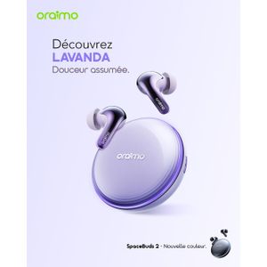 Oraimo Ecouteur Bluetooth SpaceBuds 2 Noir - Traduction De Conversation - Tres Bonne Bass - AI Smart – Boitier Touche De Controle