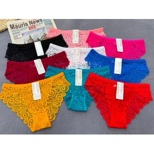 Mode Lot de 6 slips en dentelle Femme 