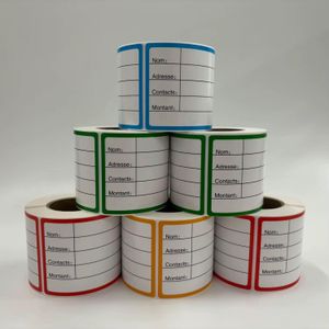 Lot de 2 Rouleau d'Étiquettes Autocollantes pour Colis – Étiquettes d'Expédition
