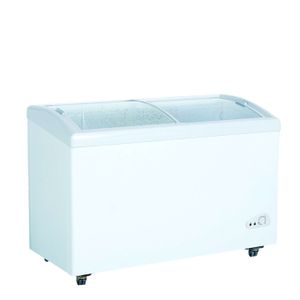 Nasco Congelateur Horizontal Vitre - NAS-FS405FL - 405Lt Brut - 2 Paniers - Silver - Economie D'Energie