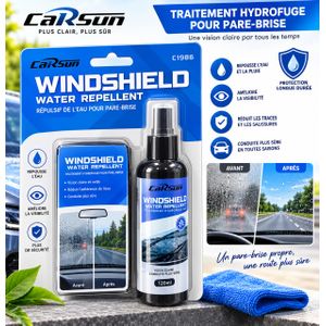 Traitement Hydrophobe Pare-Brise CarSun – Windshield Water Repellent 120 ml