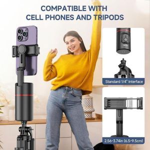 répied à Suivi Automatique Du Visage, Trépied De Suivi Automatique Du Visage 360° Support De Téléphone Intelligent Selfie Stick Pour Vidéo, Diffusion En Direct, Conférence