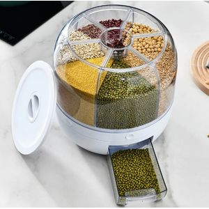 Distributeur à Céréales En Bois Avec Couvercle Coulissant - Rangement Cuisine Pour Riz, Pâtes, Haricots - Organisation élégante Et Durable