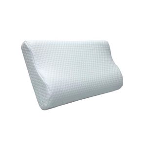 TodyJeyHo Oreiller à courbe carrée à mémoire lente, noyau en mousse mémoire spatiale pour adulte, dimensions 50307/10 cm.