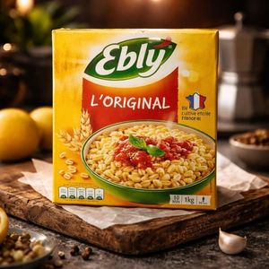 EBLY l'original, blé dur nature, paquet de 1kg, riche en fibres, protéines et glucides complexescuit en 10 min.