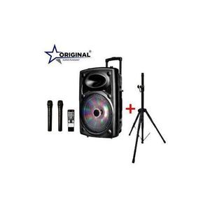 Original Enceinte Bluetooth D-15L Baffle Amplifier + 2 Microphones + Trepied
