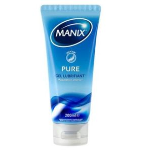 Manix  Pure Gel : Lubrifiant Intime (200mL) à Base d'Eau / Compatible avec les Préservatifs / Idéal pour les Rapports Vaginaux et Anaux