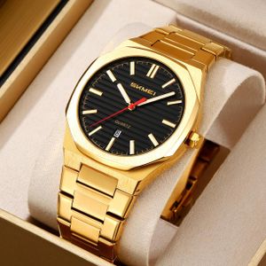 Skmei Montre homme Quartz acier inoxydable Or