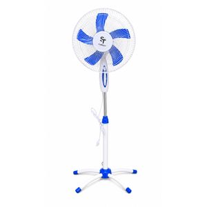 SMART TECHNOLOGY Ventilateur  16¨ Haute Puissance – MODEL STSF -  1601 Ultra Silencieux, Flux d’Air Large et Réglable Bleu - blanc  12 Mois De Garantie