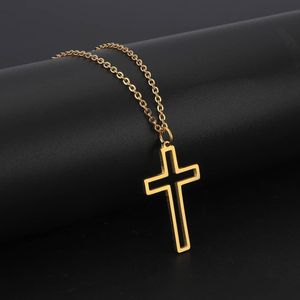 3D Fashion Longue Chaîne homme Hip Hop En Acier Inoxydable couleur Argenté pendentif croix de Jésus idéal cadeau pour Noël saint valentin, mariage, anniversaire, baptême