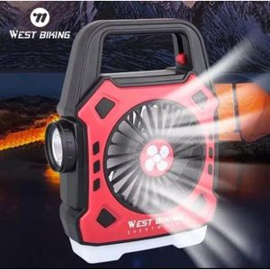 Ventilateur De Camping Portable Avec Lumière, Lanterne D'extérieur Rechargeable