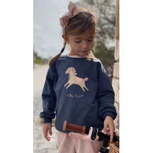 Cigit Sweatshirt Bébé avec application de cheval 1-6 ans - Bleu marine