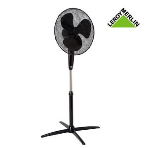 Mini Ventilateur De Table à Poser - LARA Noir - Ø 10cm - 15W - Brasseur à  Brancher Sur Prise