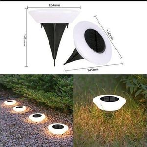 Lot de 4 lampes solaires d'extérieur à 12 LED étanches pour cour, jardin, pelouse, allée, terrasse,