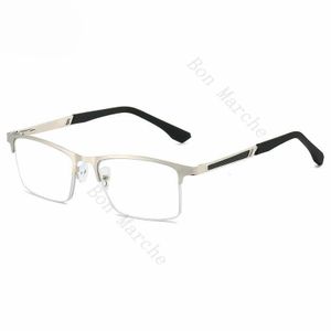 Autre Lunettes en métal, lunettes à monture semi-cerclée, lunettes de lecture argentées
