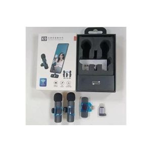 K9 Double Micro-cravate Sans Fil Noir Pour Android Type C Et IPhone