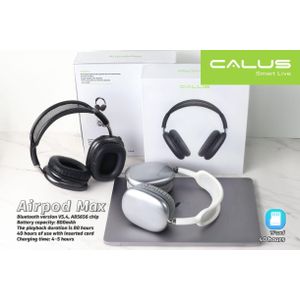 CALUS Casque Bluetooth AirPods Max - Batterie 800mAh - 80H Autonomie - Port Carte TF - Bluetooth 5.4 - Gris/Noir