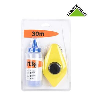 Leroy Merlin Cordeau Marqueur Bleu + Craie, 113 G - Fil à Tracer + Poudre - Outils De Maçon