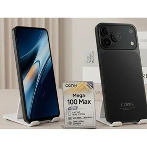 Corn Mega 100 Max Noir- Écran de 6,67" - 5 Go RAM - 64 Go ROM - Caméra Ultra 13 MP