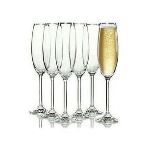 Magnifique Lot De 6 Coupes De Verre Transparent