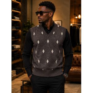 Gilet sans manche style cardigan en tricot