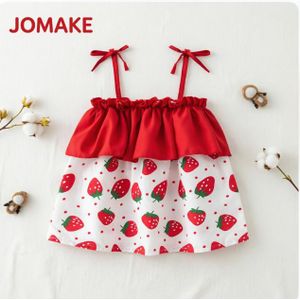 JOMAKE Hauts pour enfants de 6 mois à 4 ans, motif fruits de fraise, haut halter