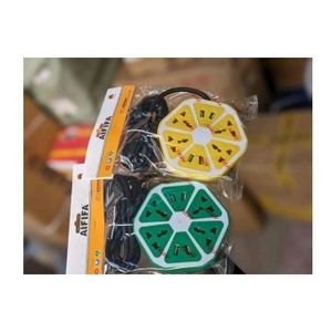 Rallonge d'alimentation hexagonale 4 Ports 110v et 4 USB 5v, 2 pièces